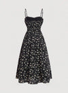 Parien Ditsy Floral Print Spaghetti Strap Dress