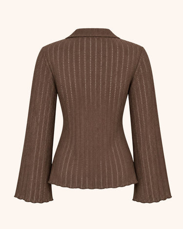 Parien Eyelet Knit Flare Sleeve Top