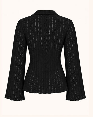Parien Eyelet Knit Flare Sleeve Top