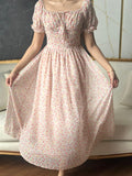 Parien Knot And Ruched Long Floral Dress