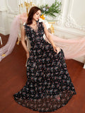 Parien Floral Frill Trim Dress Limited Edition