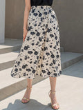 Parien Floral Print High Waist Skirt