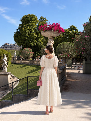 Parien Ivory Lace Embellished Dress