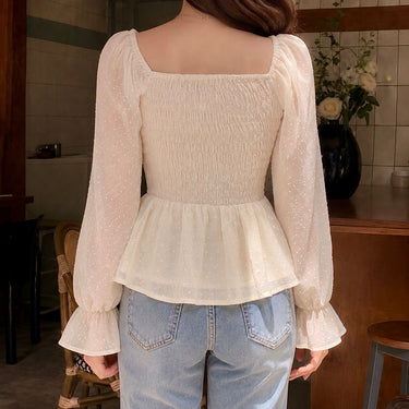 Parien Ivory Swiss Dot Chiffon Colette Blouse