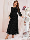 Parien Lantern Sleeve Floral Mesh Dress