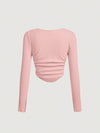 Parien Long Sleeves Slim Fit Knit Rib Top