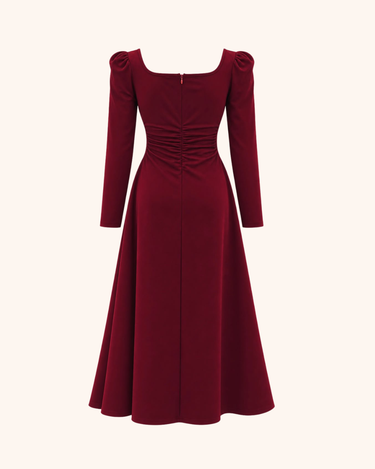 Parien Luxury Chain Neck Slim Waist Dress