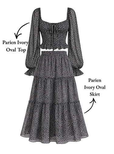 Parien Ivory Oval Skirt