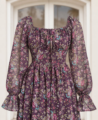 Parien Petal ditsy Chiffon Dress