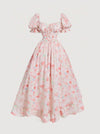 Parien Pink Printed Floral Dress