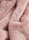 Parien Pink Solid Fuzzy Coat