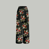 Parien Floral Straps Top and Wide Leg Pants