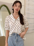 Parien Polka Dot Puff Sleeve Blouse( CLEARANCE SALE