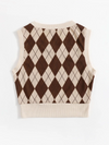 Parien Argyle Pattern Tank Top