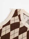 Parien Argyle Pattern Tank Top