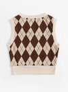 Parien Argyle Pattern Tank Top