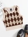 Parien Argyle Pattern Tank Top