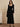 Parien Rhinestone Cinched Luxury Black Dress