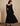 Parien Rhinestone Cinched Luxury Black Dress