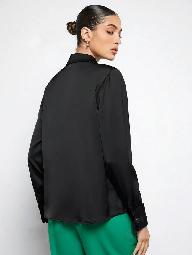 Parien Solid Button Front Shirt