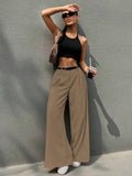 Parien Wide Leg without Belt Commuting Pant