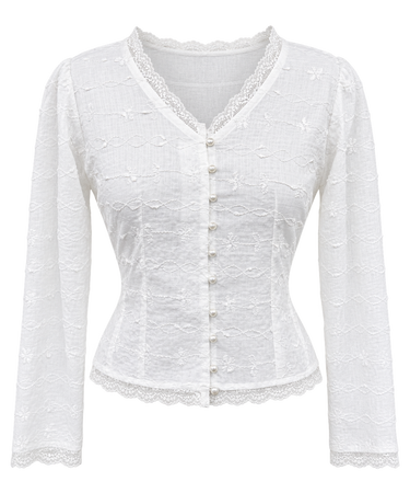 Parien 3D Floral Embroidered Lace Top