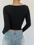 Parien Ballerina Bow Detail Fitted Top( PRE ORDER