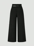 Parien Black High Waisted  without Belted Dress Pants