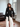 Parien Black Tailored Scarf Top