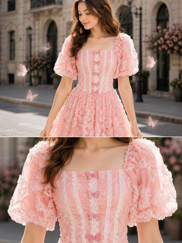 Parien Butterfly Blush Dress