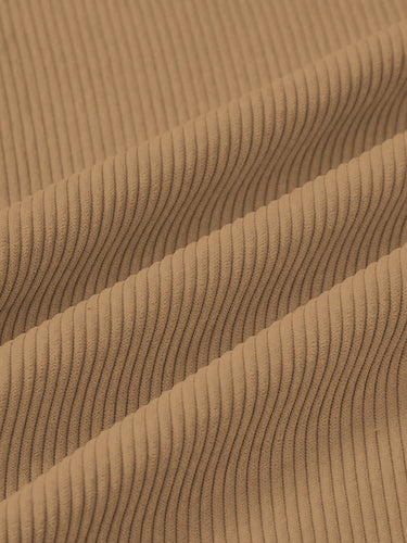 Parien Camel Corduroy A-Line Skirt