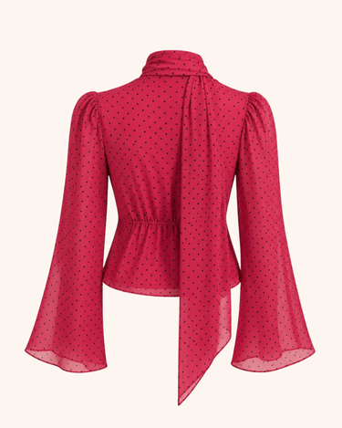 Parien Chiffon Polka Dot Blouse