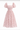 Parien Cute Pink Floral Print Square Neck Chiffon Dress