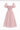 Parien Cute Pink Floral Print Square Neck Chiffon Dress