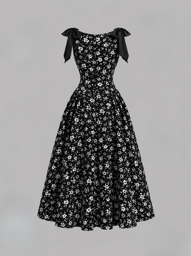 Parien French Style Floral 100% Cotten Dress