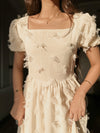 Parien Ivory Lace Embellished Dress