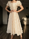 Parien Ivory Lace Embellished Dress