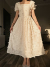 Parien Ivory Lace Embellished Dress