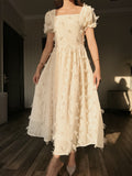 Parien Ivory Lace Embellished Dress