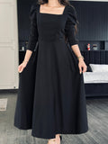 Parien Medium Waist Long Sleeve Luxury Dress