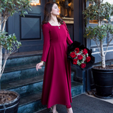 Parien Medium Waist Long Sleeve Luxury Dress