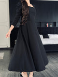 Parien Medium Waist Long Sleeve Luxury Dress