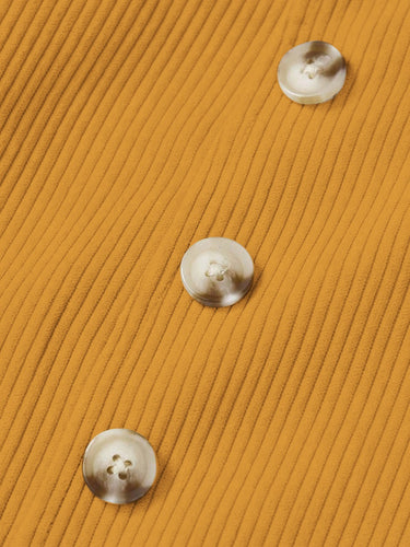 Parien Mustard Corduroy A-Line Skirt