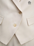 Parien Office Work Wear Solid Blazer And Pants
