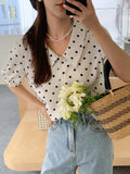 Parien Polka Dot Puff Sleeve Blouse( CLEARANCE SALE