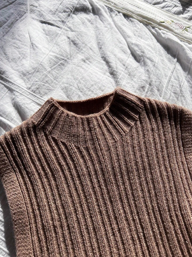 Parien Ribbed Mock-Neck Knit Top