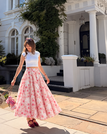 Parien Roselle Embroidered Chiffon Skirt