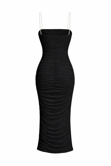 Parien Shiny Chain Party Cami Dress