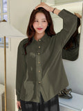 Parien Solid Button Front Shirt