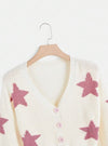 Parien Star Pattern Drop Shoulder Cardigan